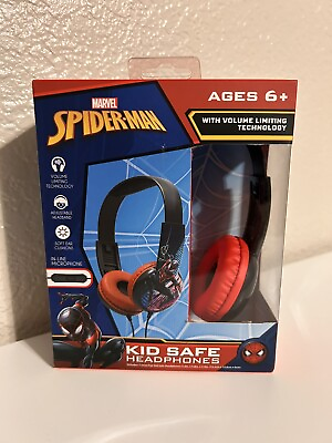 #ad Spiderman Wireless Bluetooth Kids Safe Headphones with Microphone
