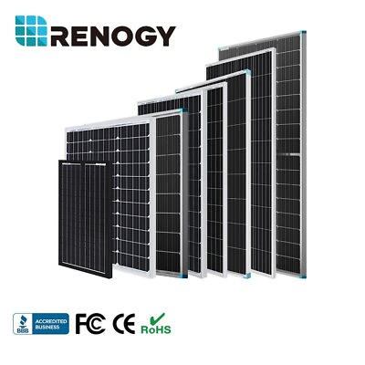 #ad Renogy 50W 100W 115W 175W 200W 220W Solar Panel 12V Mono Off Grid RV Caravan