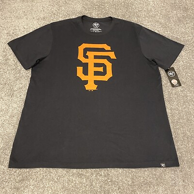 #ad San Francisco Giants Mens T Shirt XL Black MLB Baseball 47 Brand Crew Neck NEW