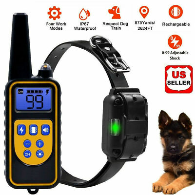 #ad Rechargeable 2600 FT Remote Dog Training Shock Collar Waterproof Hunting Trainer