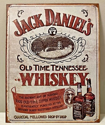 #ad Jack Daniels Vintage Style Plaque Metal Tin Sign Poster Plate Whiskey Wall Decor