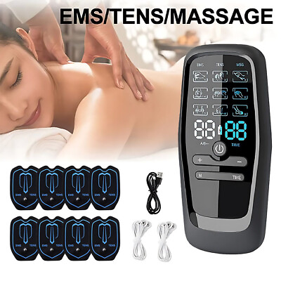 #ad Rechargeable Powerful Tens Unit Muscle Stimulator Machine Device Electrotherapy