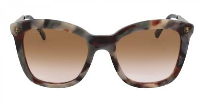 #ad Gucci GG0217S 004 Violet Havana Gold Pattern Gradient Sunglasses Sonnenbrille