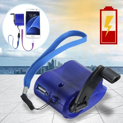 Survival Gear Emergency Power USB Hand Crank SOS Phone Charger Backpack Camping $7.98