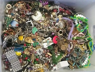 #ad ✨️Jewelry Vintage Modern Huge Lot Craft Junk Repurpose Over One 1 Full Pound Lbs