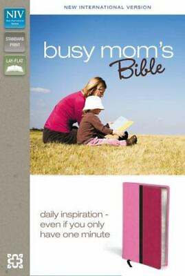 #ad NIV Busy Mom#x27;s Bible Leathersoft Pink Red Letter Edition: Daily Inspiration