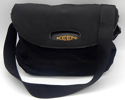 #ad Keen Hybrid Transport Messenger Bag Black Crossbody Shoulder Ripstop Rubber Bag