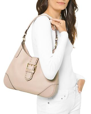 Women#x27;s Pink Michael Michael Kors Lillian Medium Studded Hobo Handbag Purse $198.99