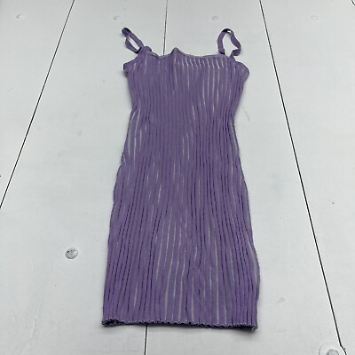 #ad Blue Blush Purple Ribbed Mini Dress Women’s Size Large