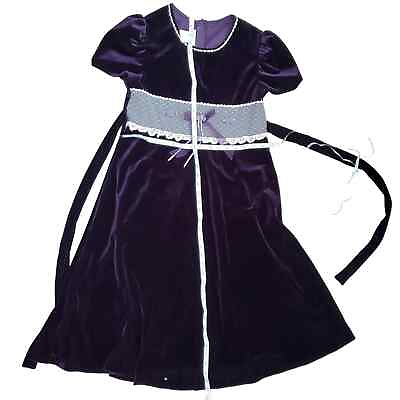 #ad Vintage purple velvet babydoll dress