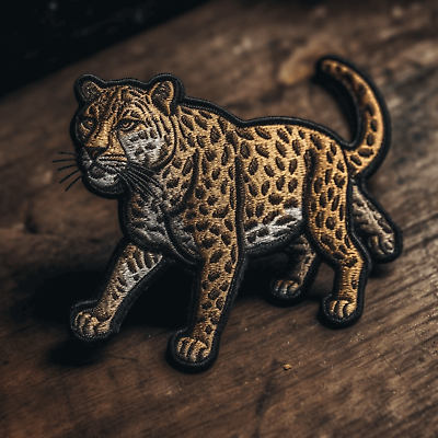 #ad Cheetah Running Patch iron on WILD ANIMAL BADGE Zoo SOUVENIR APPLIQUE
