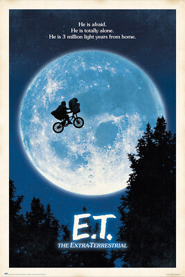 #ad E.T. Movie Poster Regular Style ET Bicycle amp; Moon Size: 24quot; x 36quot;