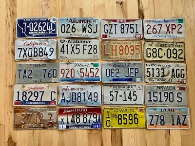 #ad 20 Roadkill Condition License Plates for Arts and Crafts