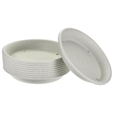 #ad 10pcs Gray Plant Pot Saucer 7quot; Plastic Round Flower Drip Tray Indoor Outdoor
