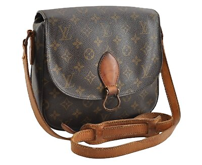 Authentic Louis Vuitton Monogram Saint Cloud GM M51242 Shoulder Cross Bag 6511G