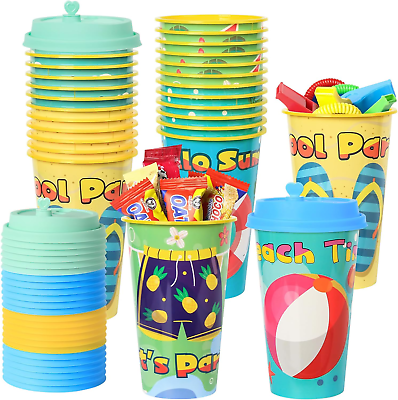 #ad Beach Party Favors 24 Pack 16oz Cups Various Designs