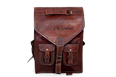 18quot; Large Genuine American Leather Backpack Women Retro Style Vintage School Bag $46.11