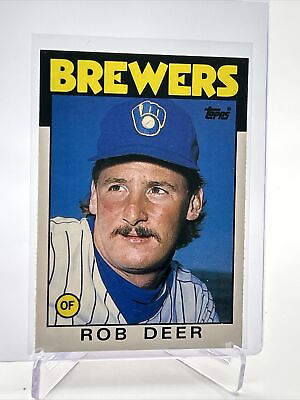 #ad 1986 Topps Traded Rob Deer Baseball Card #31T NM MT FREE SHIPPING