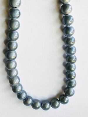 #ad 1 strand Light Gray with blue gray 6mm color Wonder Beads ID:29060