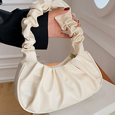 #ad Women#x27;s Hobo Hand Bag Fashion Bag Trendy Cute Hobo Tote Hand Bag Pleat Cloud Bag