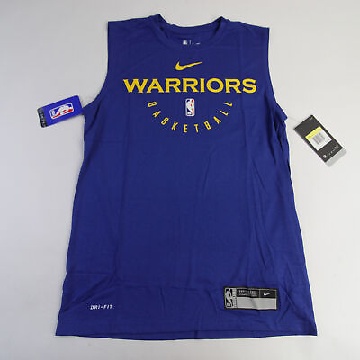 #ad Golden State Warriors Nike NBA Authentics Dri Fit Sleeveless Shirt Men#x27;s New