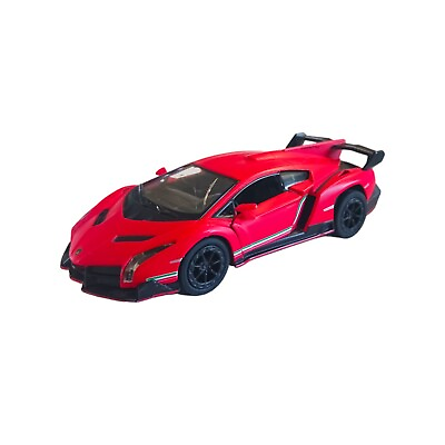 #ad Matte Series 2014 Lamborghini Veneno 1:38 Scale Diecast Model Red by Kinsmart
