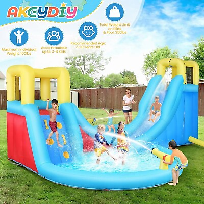 #ad Inflatable House Water Slide Park Water Slides for Kids Backyard Outdoor Indooramp;
