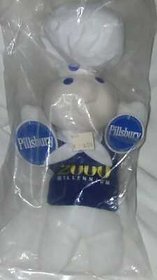 #ad NIP 2000 Pillsbury Doughboy Millennium Hard Head Bean Bag Beanie