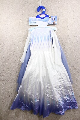 #ad Disney Frozen Girls Elsa Snow Queen Halloween Costume Dress up Sz 7 8 Medium