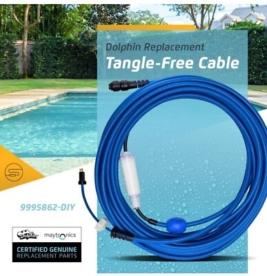 #ad Genuine Part — Durable 60 FT Blue Cable with Swivel for Tangle Free Operation —