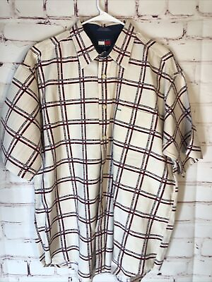 #ad Men’s Tommy Jeans All over Print Shirt Mens Xl Excellent Condition Button Front