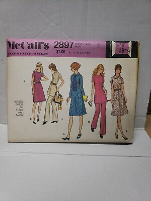 #ad Sewing Pattern McCalls #2897 Misses Dress or Tunic amp; Pants Size 16 Uncut FF