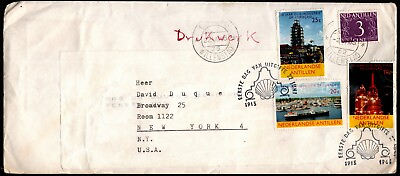 #ad Netherlands Antilles Curacao 1965 Oil Industry Anniversary # 292 # 294 FDC