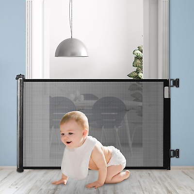 #ad Retractable Baby Gates Mesh Baby Gate for Child and Pet Child Safety Gate for