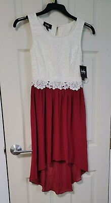 #ad BY AND By Dress Cream amp; Cranberry Size 3 Cocktail Evening Party