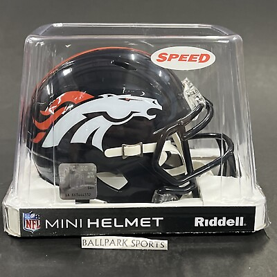 #ad Denver Broncos Speed Mini Helmet Riddell NFL Licensed Brand New