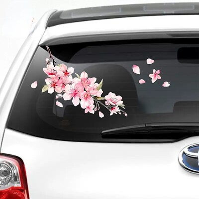 #ad Cherry Blossom Vinyl Car Sticker Scratch Cover Flower Decal Windshield Window