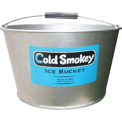 #ad #ad Cold Smokey 8 In. H. x 14 In. Dia. Aluminized Steel Ice Bucket OS ICE BUCKET Old