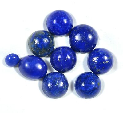 #ad Untreated 27.45 Ct Natural Blue Lapis Lazuli 9 Pcs Earth Mined Loose Gemstone