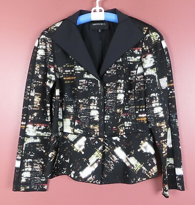 #ad CJ0741 LAFAYETTE 148 NY Womens Polyester Blend Jacket Night View High Rise Sz 6