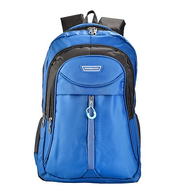 School Backpack for Kids amp; Young Teens Blue Sport Themed with Multiple Pockets $15.95