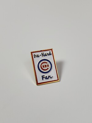 #ad Die Hard Cubs Fan Souvenir Lapel Pin Chicago MLB Baseball Red White amp; Blue
