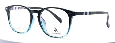 #ad SOLITE VISION 7031 Shiny Blue Round Mens Full Rim Eyeglasses Frames 50 20 146