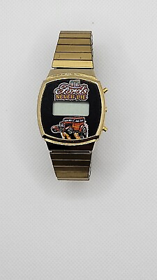 #ad Vintage Ford Wrist Watch Fords Never Die Gold Jewlery