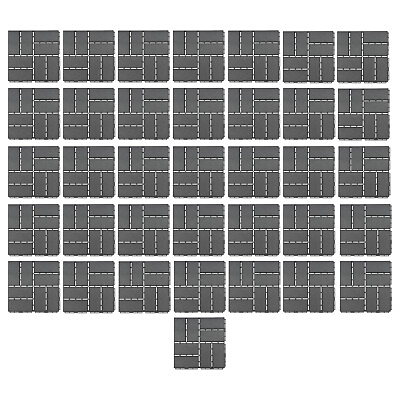 #ad 12quot;x12quot; Interlocking Deck Tiles 36 Pack Outdoor Patio Floor Tiles Dark Gray