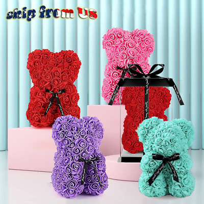 #ad Flower Floral Foam Rose Teddy Bear Romantic Valentine#x27;s Day Gift Girlfriend Wife