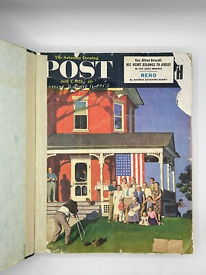 #ad The Saturday Evening Post Bound July August 1952 Vol. 225 Ex Library