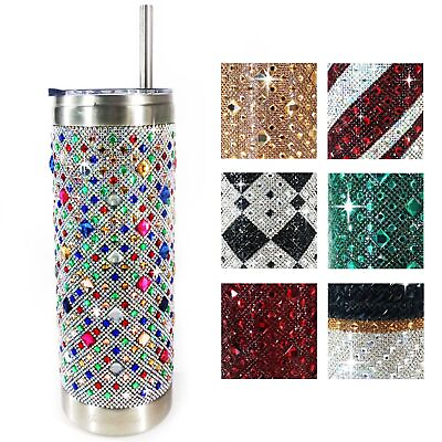 Jacqueline Kent Rhinestone 20oz Tumbler with Clear Lid Straw and Gift Bag $83.99