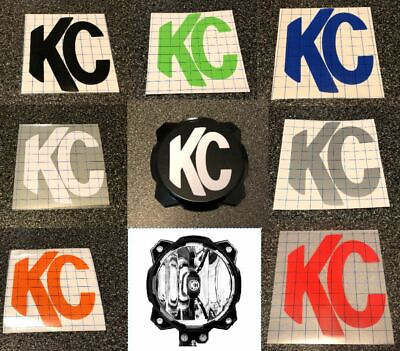 #ad 2x KC Hilites Logo Overlay Vinyl Decal Sticker 6quot; Pro PRO6 Gravity Light Cover