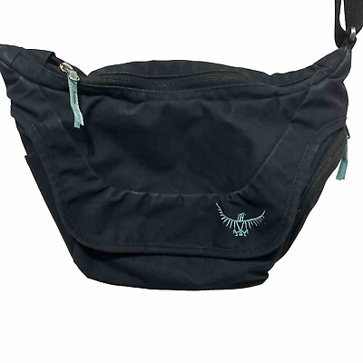 #ad Osprey Flap Jill Commuter Messenger Bag Shoulder Laptop Crossbody Black Green